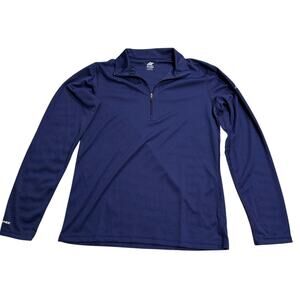NWT EMS 1/4 Zip Performance Shirt Long Sleeve Techwick Womens Size Small Blue